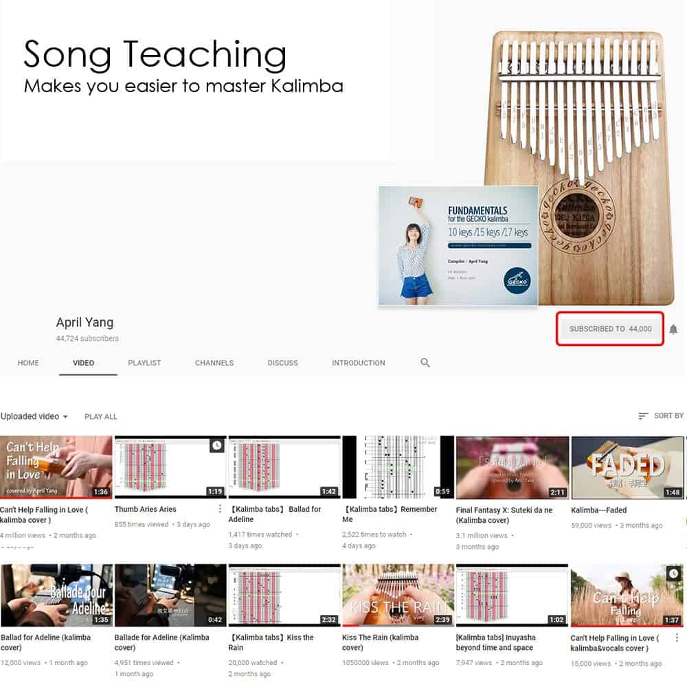 Kalimba Thumb Piano 17 Keys GECKO, Madera de Caoba Portátil - Imagen 7