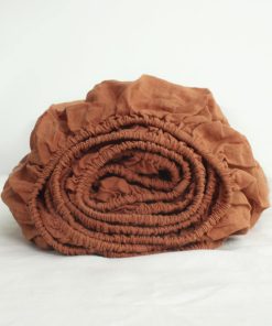 S VICTORY SYMBOL Sábana Ajustable de Lino -Naranja