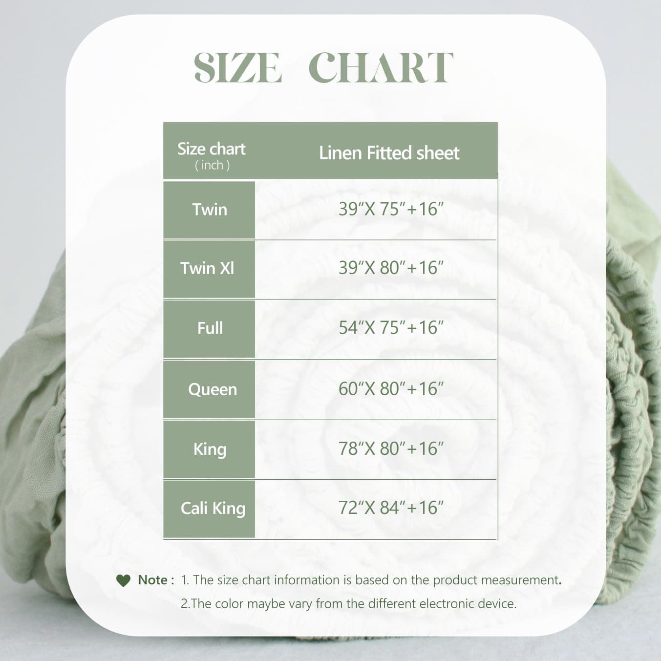 Sábanas Ajustadas de Lino 100% Orgánico Tamaño King, 1 - Imagen 8