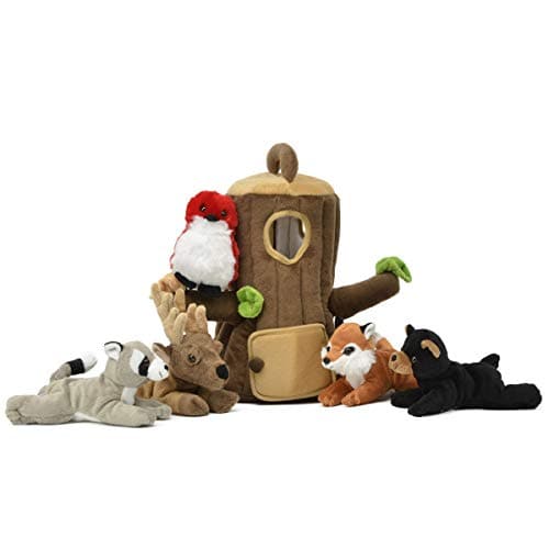Casita de árbol de peluche Unipak con cinco (5) animales de - Imagen 3