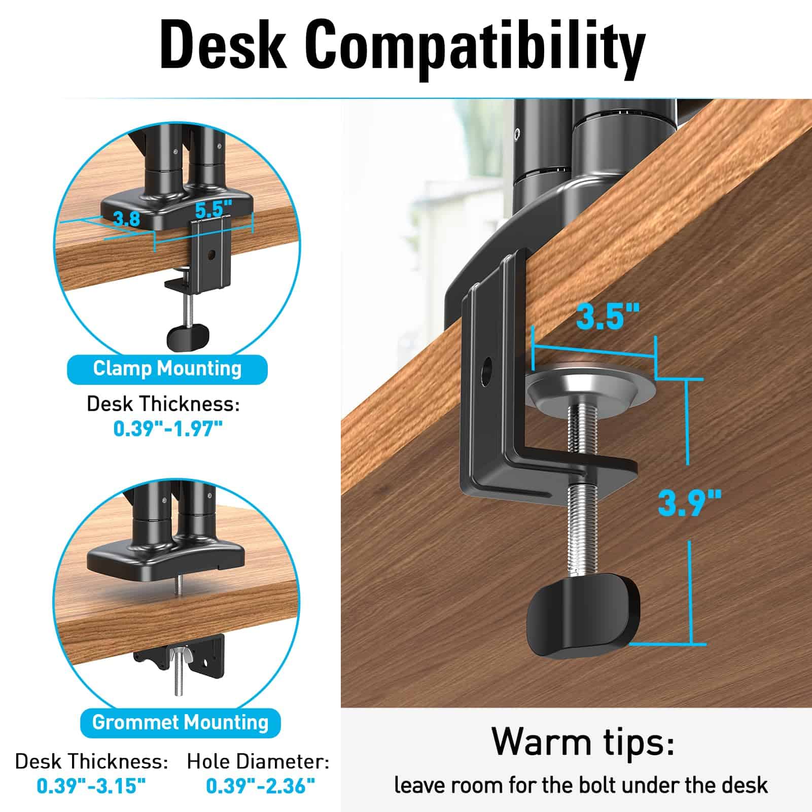 Soporte de Montaje Dual MOUNTUP para Monitores de - Imagen 8