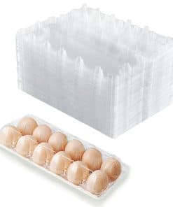 Paquete de 40 Cartones de Huevos de Plástico Transparente a