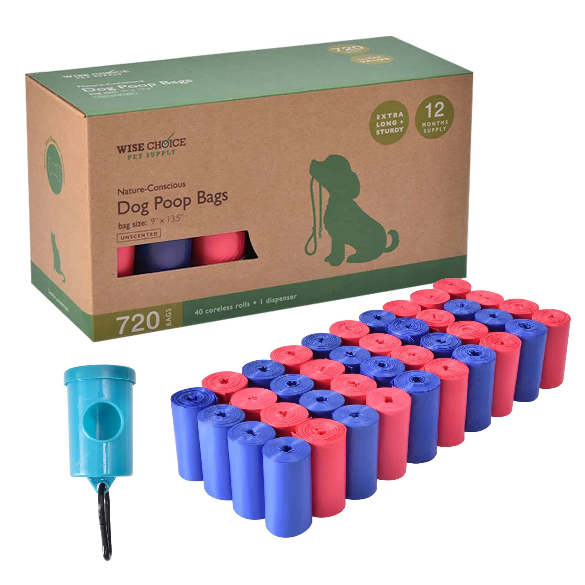 Bolsas para recoger excrementos de perro Wise Choice Pet