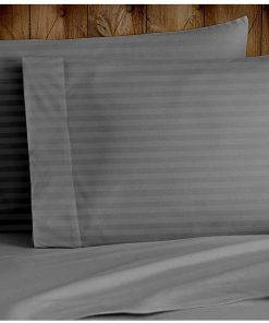 Set de Dos Fundas de Almohada Súper Grandes - -Rayas Gris El