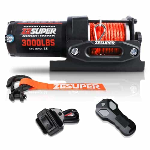 Malacate Eléctrico ZESUPER 3000 lb 12V DC para Remolcar
