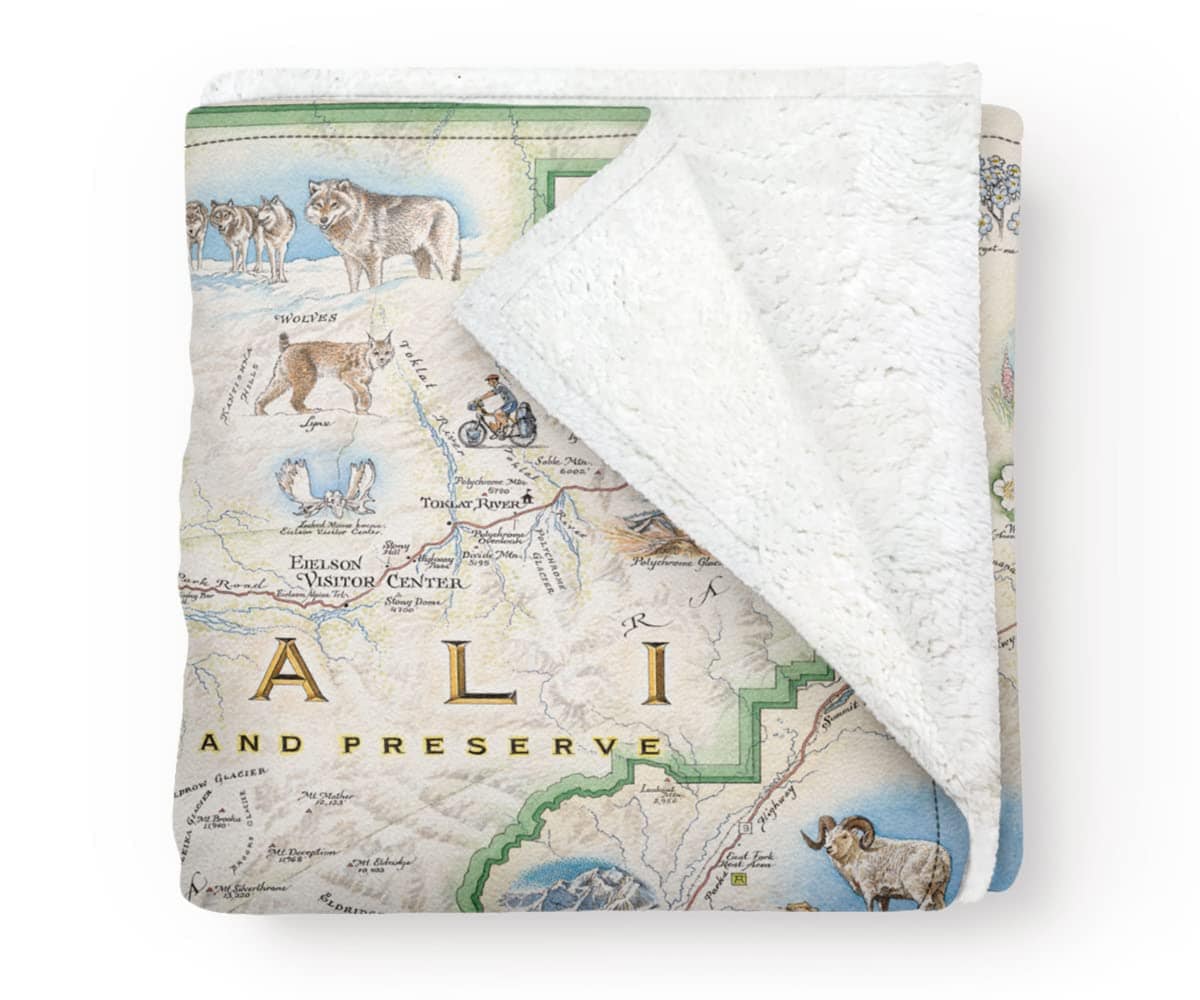 Manta de Felpa del Parque Nacional Denali - Arte Original