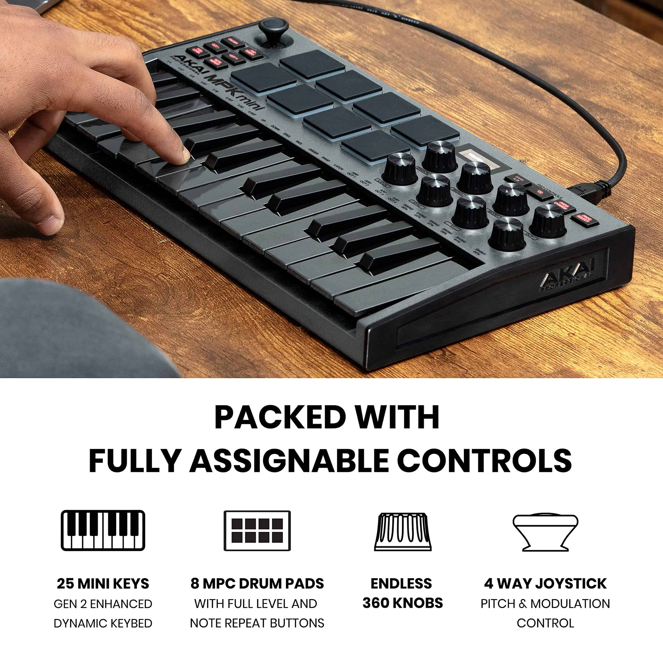AKAI Professional MPK Mini MK3 - Controlador de teclado - Imagen 4