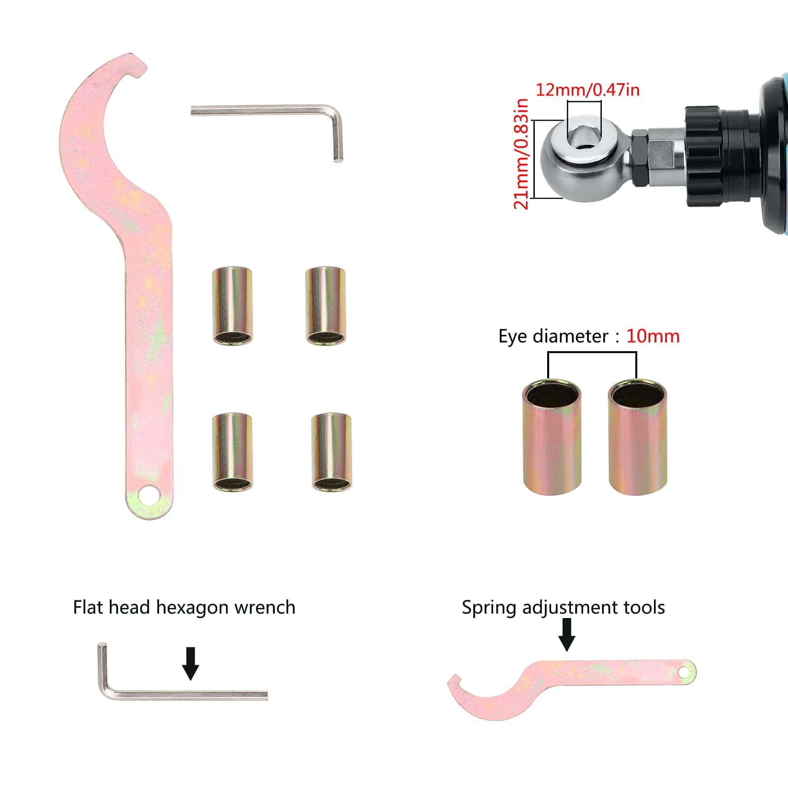 2PCS Amortiguadores Traseros de Motocicleta Universales de - Imagen 5