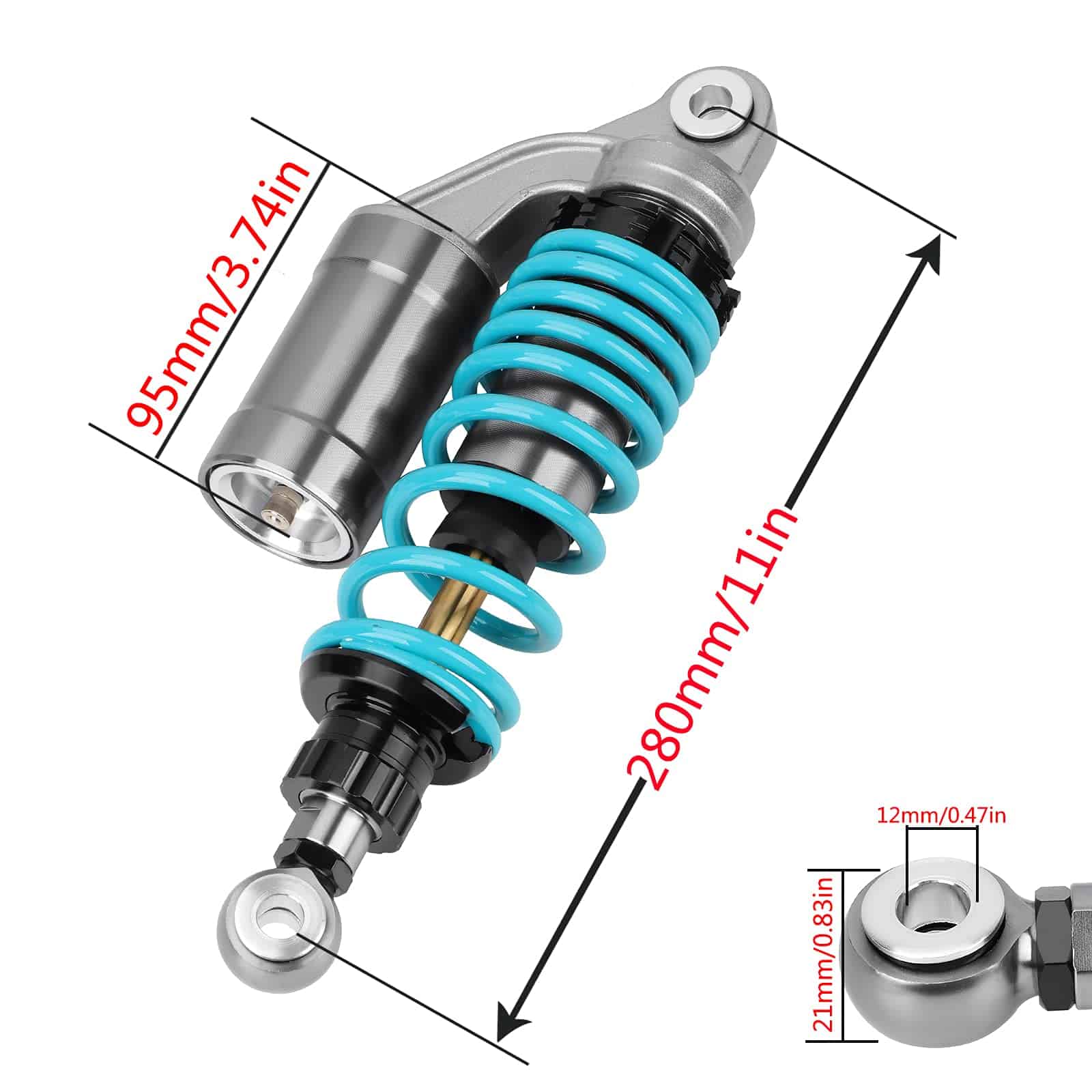 2PCS Amortiguadores Traseros de Motocicleta Universales de - Imagen 4