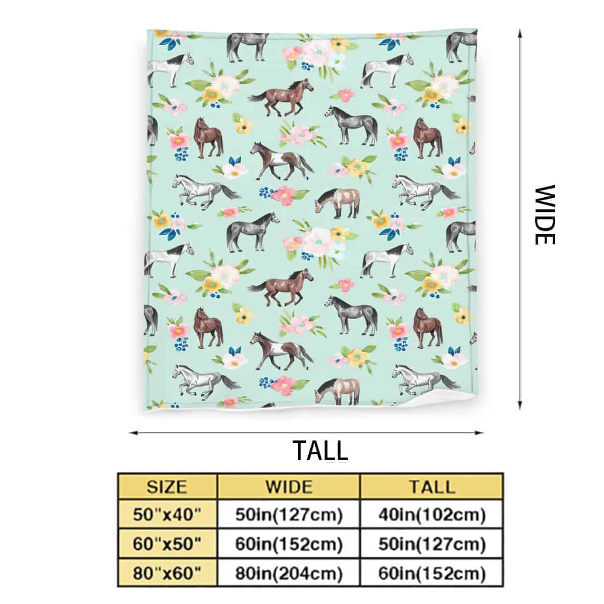 Manta de caballo súper suave y cálida con diseño floral - Imagen 5