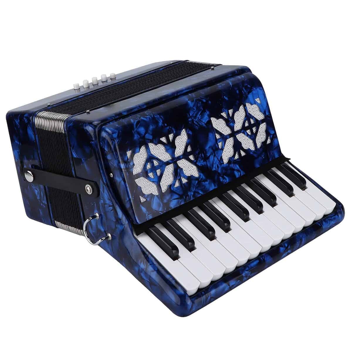 Acordeón, 22 Teclas 8 Bajos Acordeón de Piano con Correas - Imagen 10