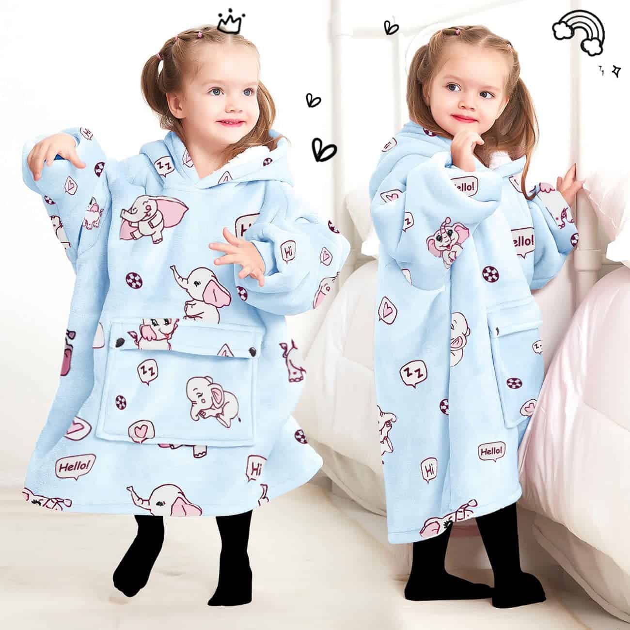 Manta con capucha para niños KFUBUO Blanket Hoodie Toddlers - Imagen 6