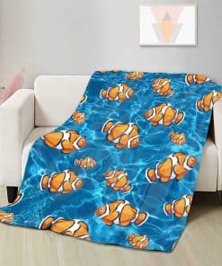 Manta de lana de pescado payaso regalo suave cálida mantas