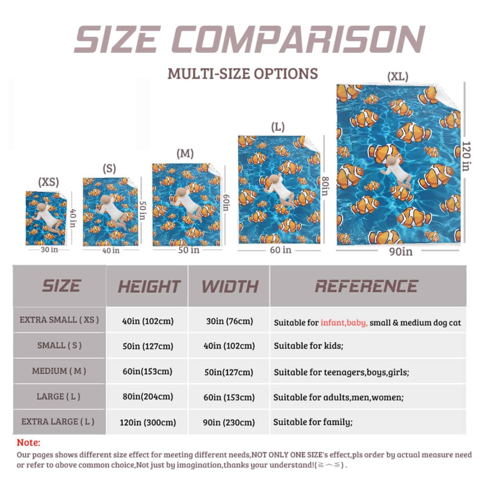 Manta de lana de pescado payaso regalo suave cálida mantas - Imagen 7