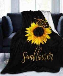 Manta de Girasol Mariposa Manta de Tiro de Girasol Suave