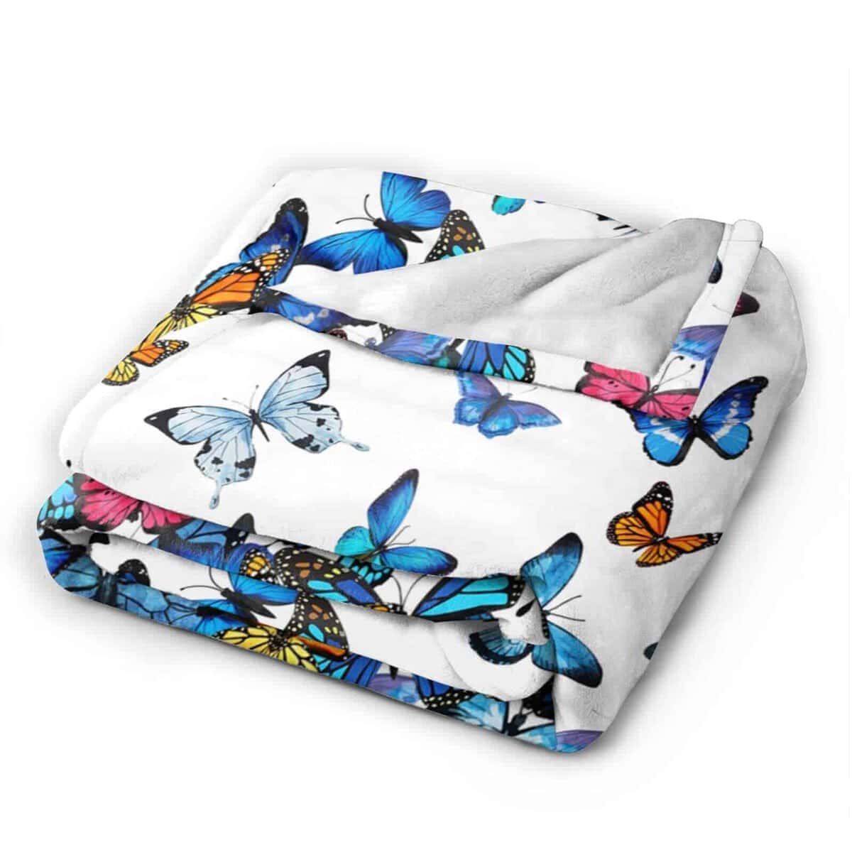 Manta de Mariposa Azul Ultra Suave Manta de Mariposa Ligera - Imagen 3