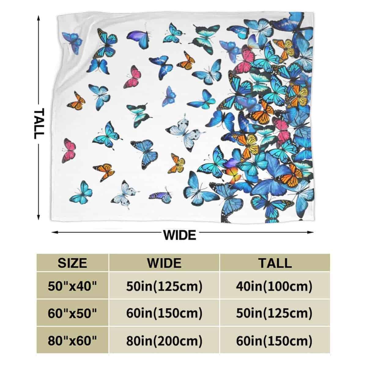 Manta de Mariposa Azul Ultra Suave Manta de Mariposa Ligera - Imagen 4