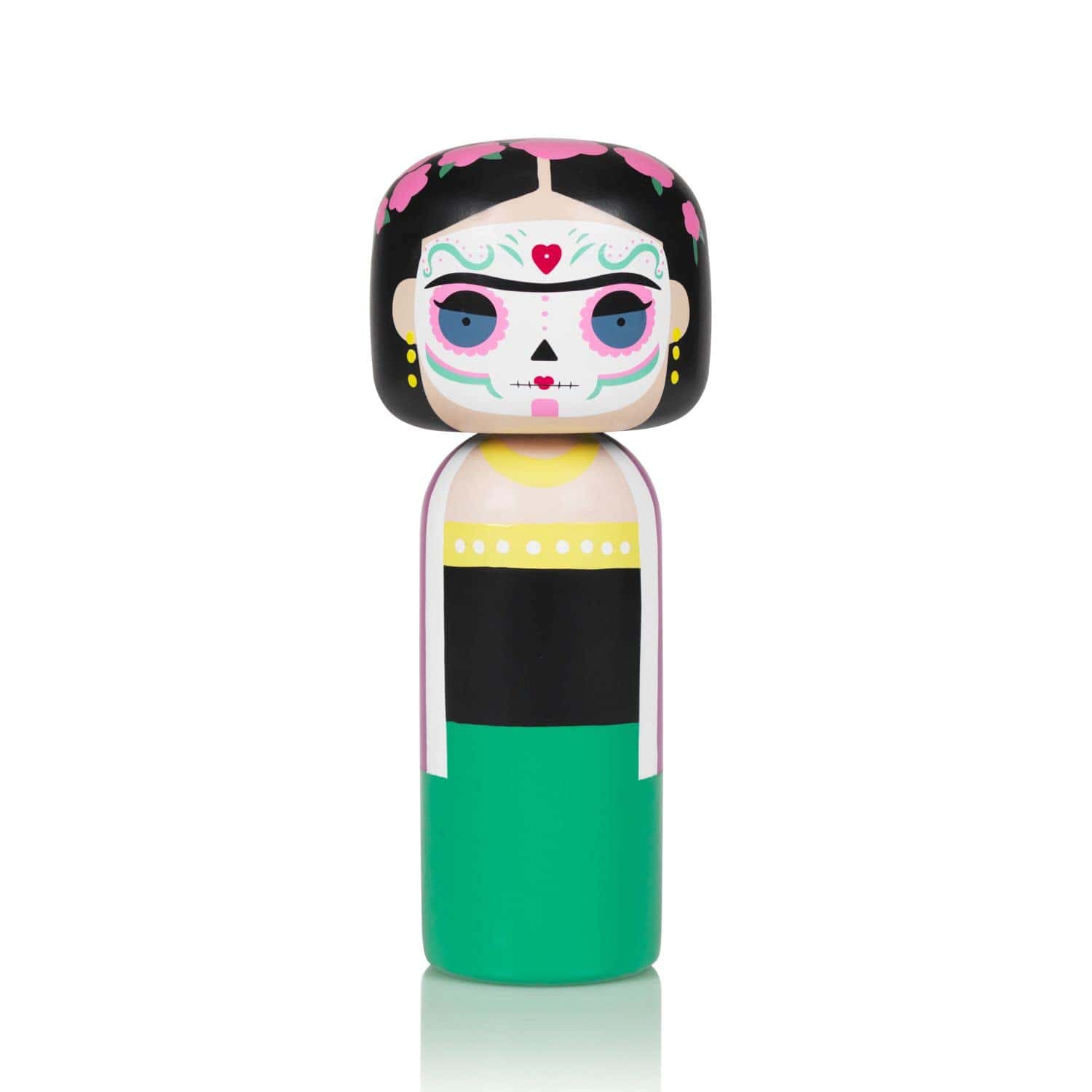 Muñeca Kokeshi de Lucie Kaas - Frida Dia de Muertos LTD