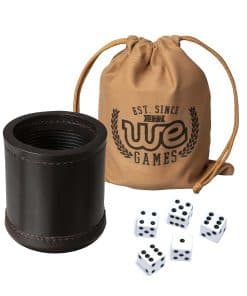 Set de Taza de Cuero para Dados Profesional Hecho a Mano de