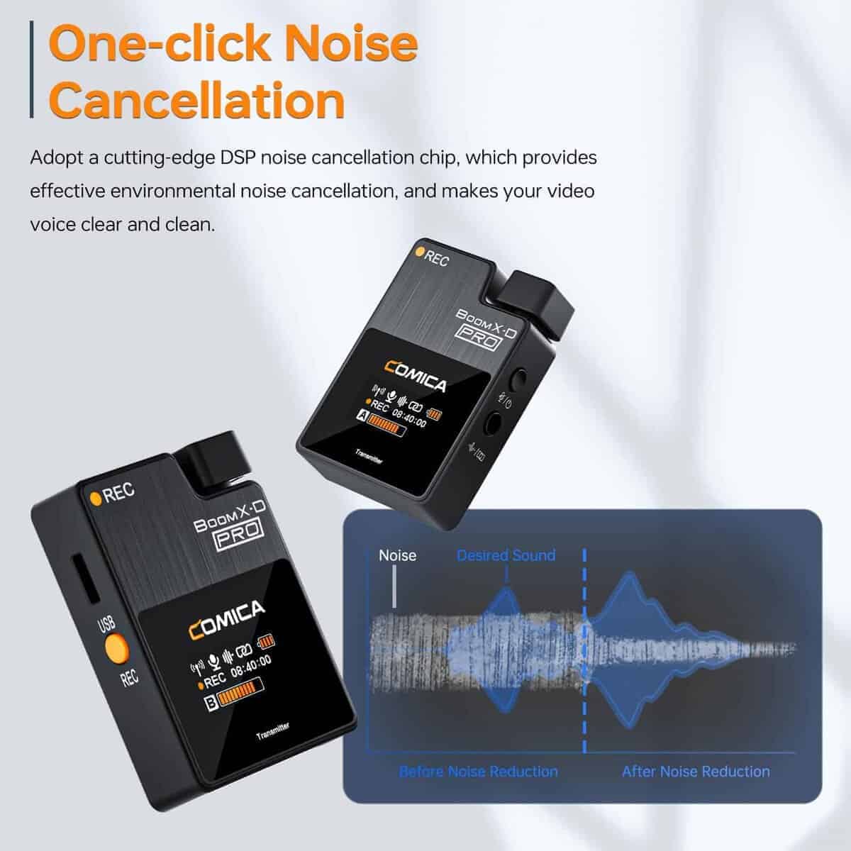 COMICA BoomX-D2 PRO Micrófono Lavalier Inalámbrico, - Imagen 6