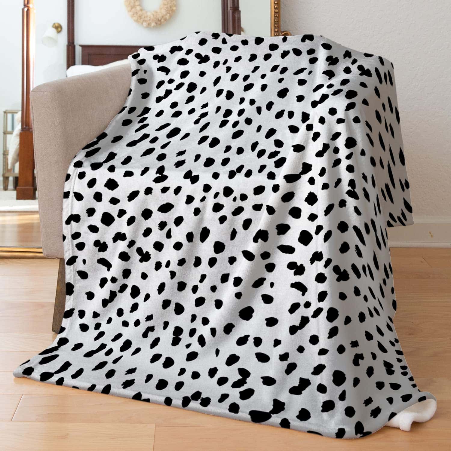 Manta de Lana Polar Tamaño Twin para Cama Sofá, Mantas y
