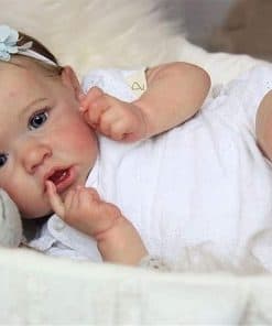 ZTDOLL Muñecas Reborn niñas con Ojos Azules Abiertos de 18