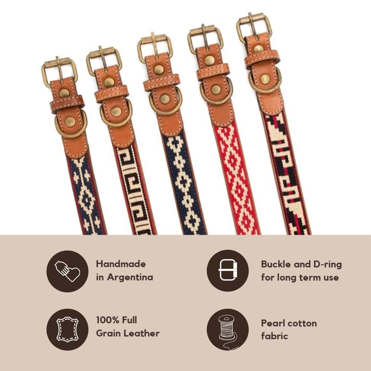 Collar de cuero para perros GauchoLife Polo Guarda Pampa - Imagen 6