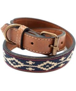 Collar de cuero para perros GauchoLife Polo Guarda Pampa