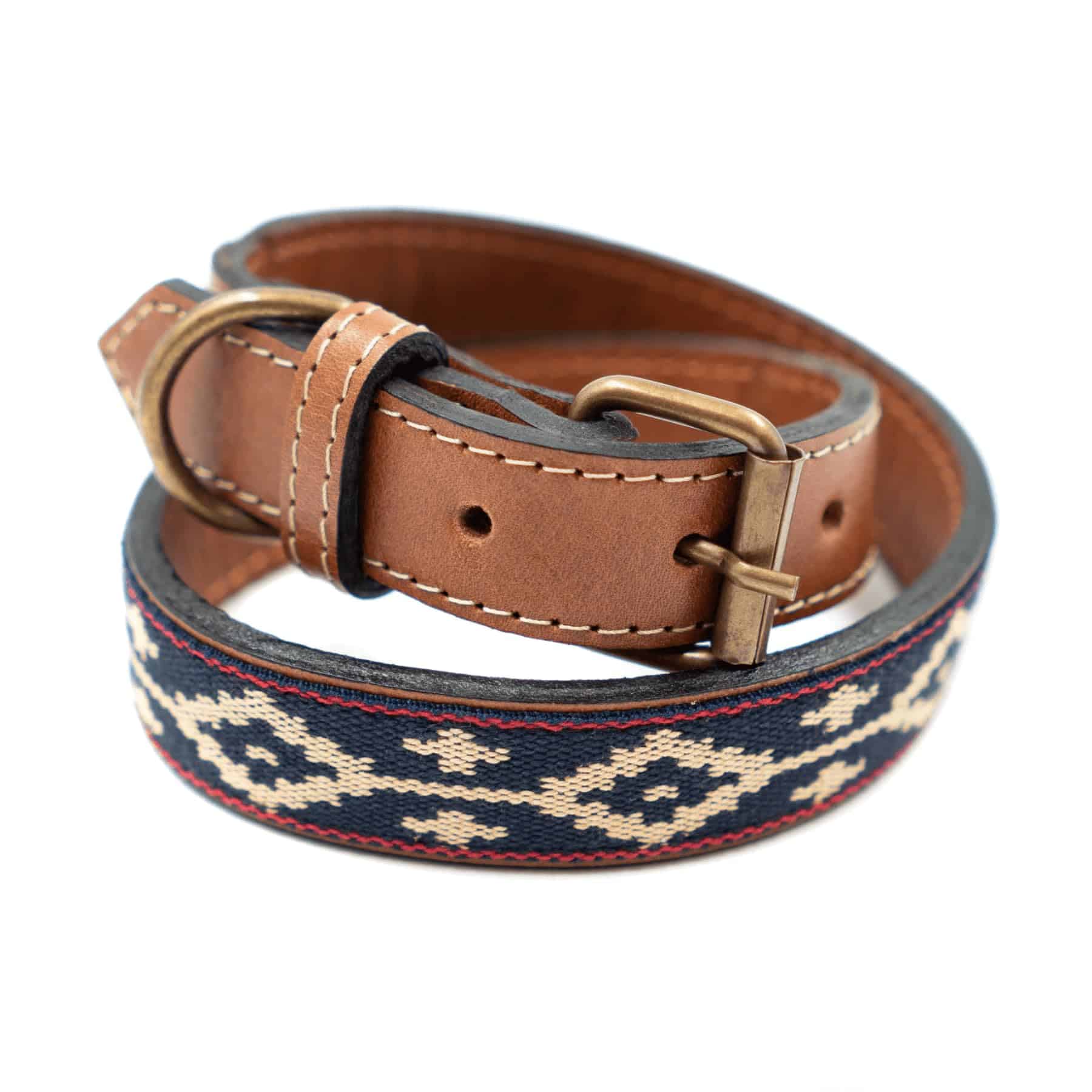 Collar de cuero para perros GauchoLife Polo Guarda Pampa