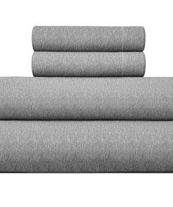 Juego de sábanas completo de 4 piezas - Sábanas -Gris jaspea