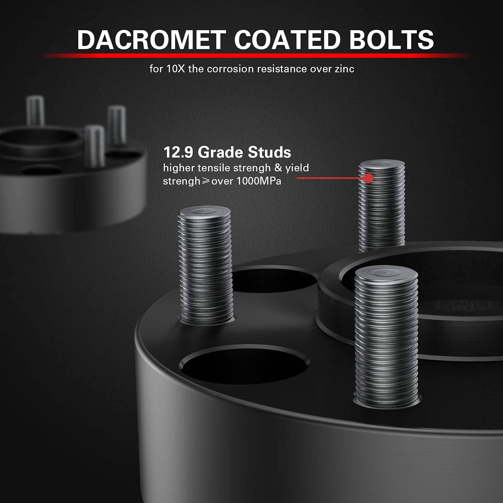 CKAuto 2 Pack 5x5 Separadores de Rueda centrados en el - Imagen 4