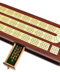 Tablero de Cribbage de Madera de 4 Pistas -Madera de Palisan