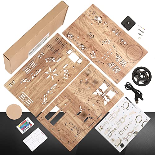 FUNPOLA 3D Puzzle LED Tower Clock Model, Modelo de Reloj de - Imagen 6