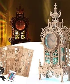 FUNPOLA 3D Puzzle LED Tower Clock Model, Modelo de Reloj de