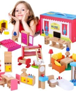Set de Muebles de Casa de Muñecas de Madera Premium �49