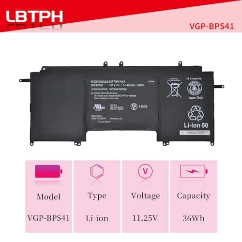Batería LBTECH VGP-BPS41 para Sony VAIO 13A SVF13N17SCB - Imagen 3