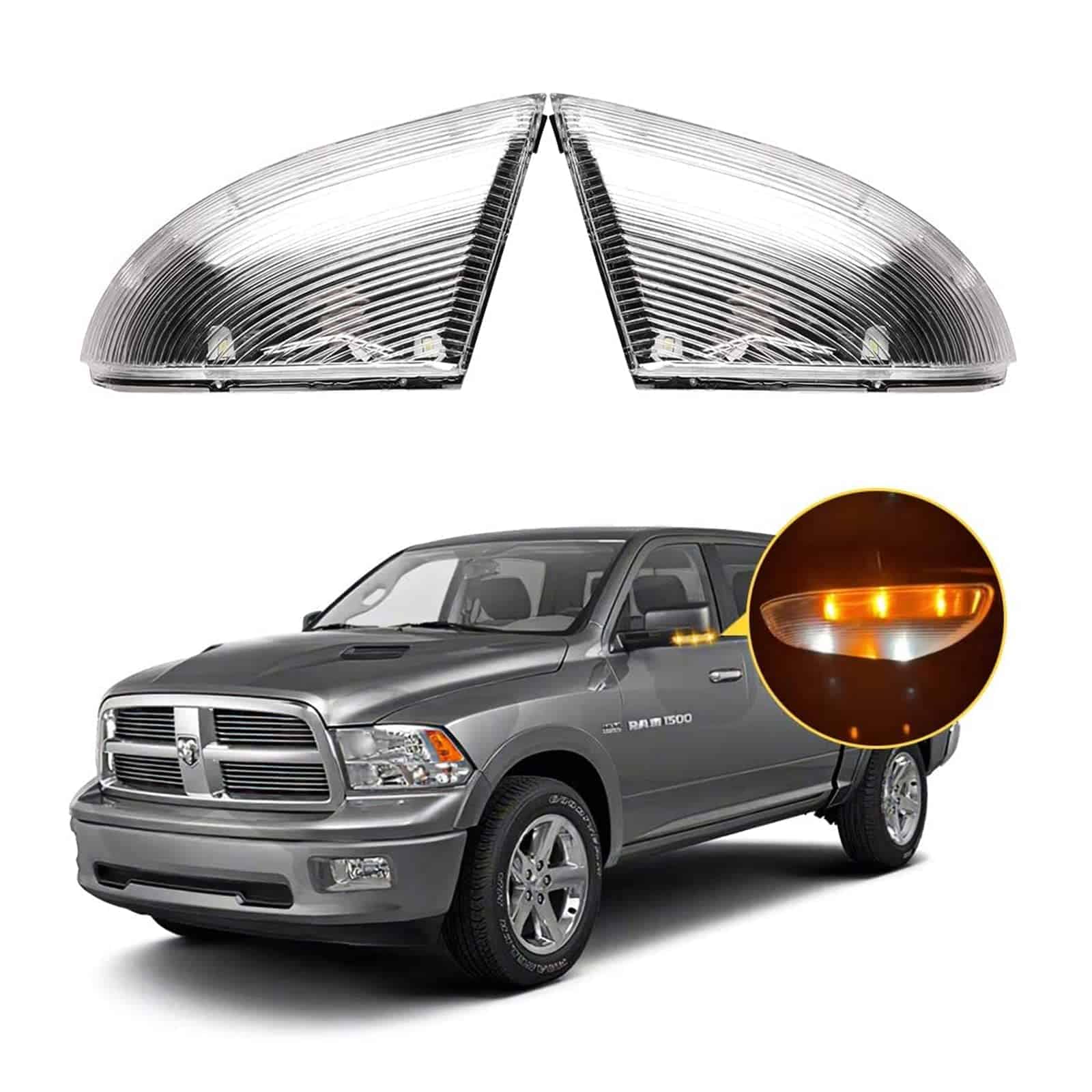 KURL-T 2PCS Luces de Señal de Giro de Espejo Lámpara y