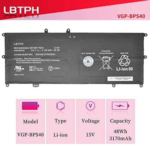 Batería LBTECH VGP-BPS40 para Sony VAIO Flip SVF 14A 15A - Imagen 3