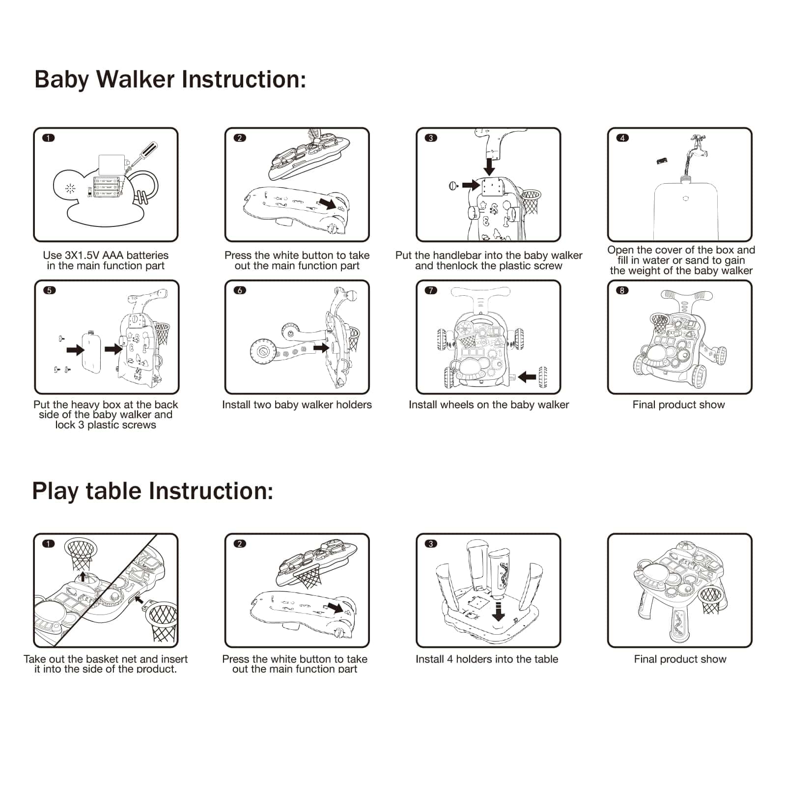 Andador y Centro de Actividades 3 en 1 QDRAGON para Bebé - Imagen 10