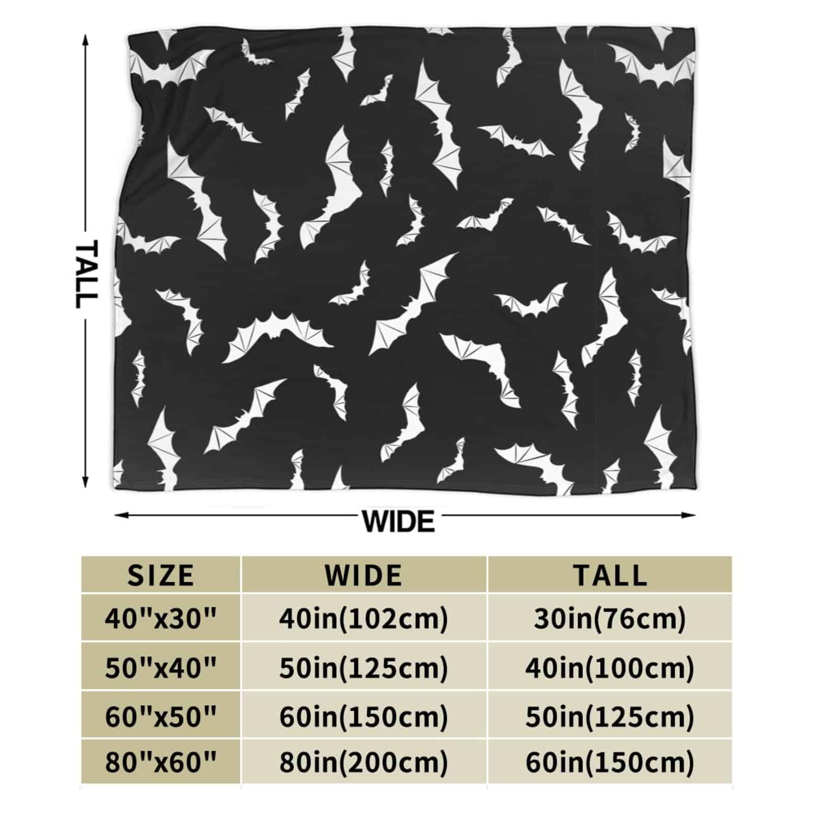 Manta de Franela de Murciélagos Halloween Gótica para Hogar - Imagen 6