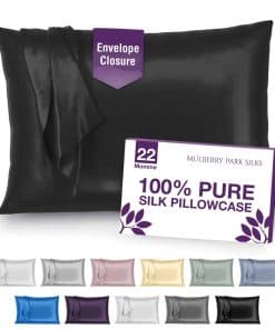 Funda de Almohada de Seda 100% Mulberry Park -Negro