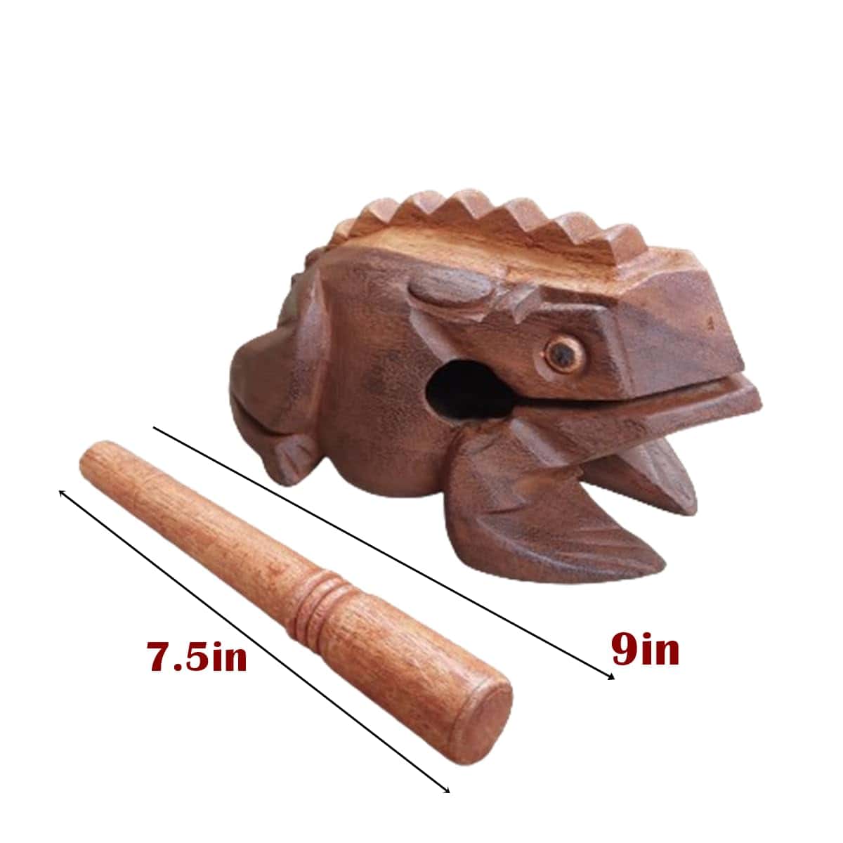 Cozinest Extra Large 9" Wood Frog Guiro Rasp Percussion - Imagen 7