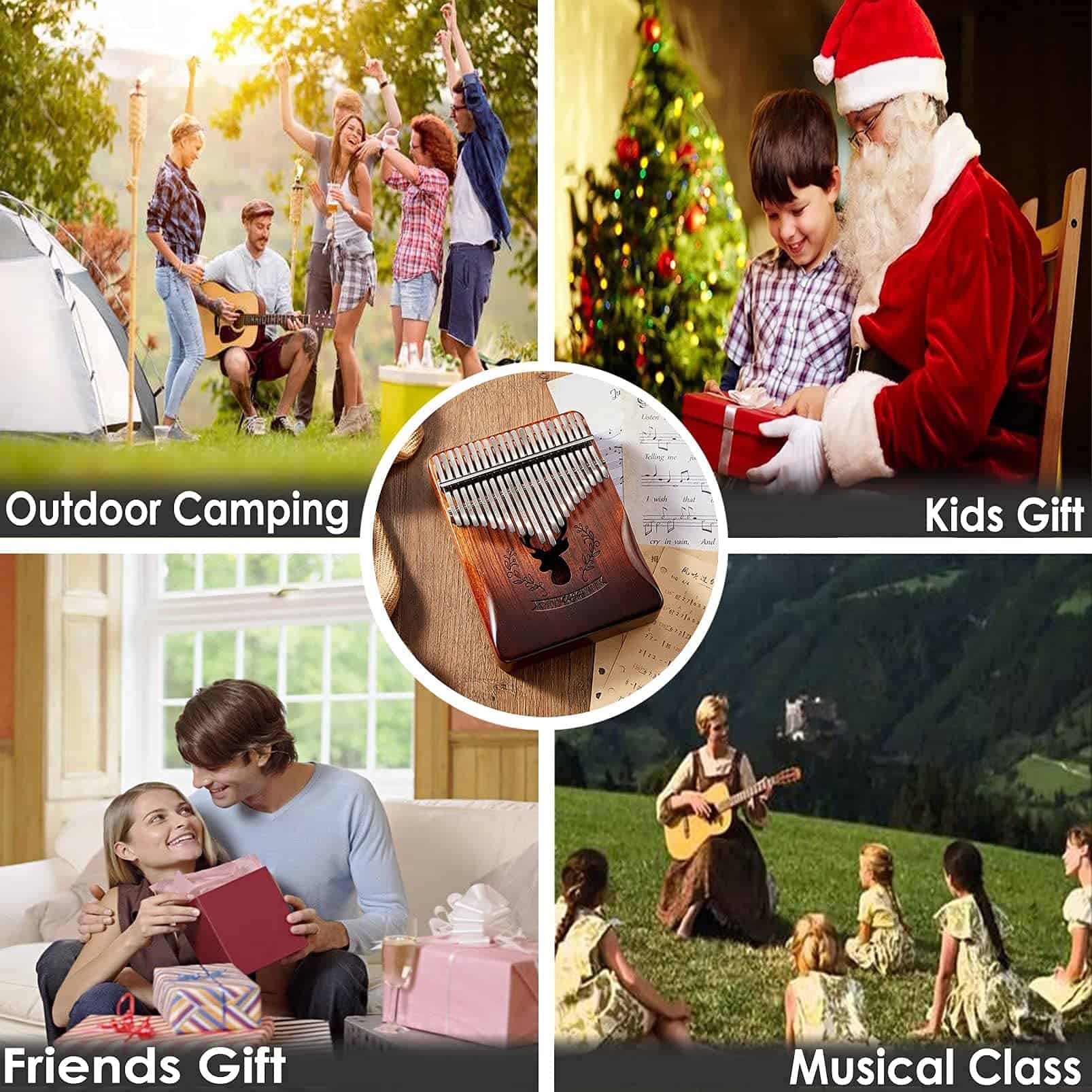 Kalimba 21 Teclas Piano de Pulgar de Madera de Zebrano - Imagen 5