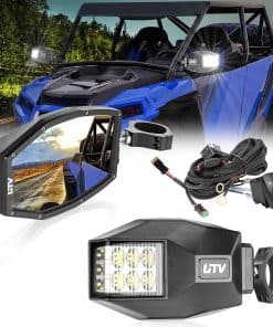 Espejos laterales para UTV Roador con luz, espejo