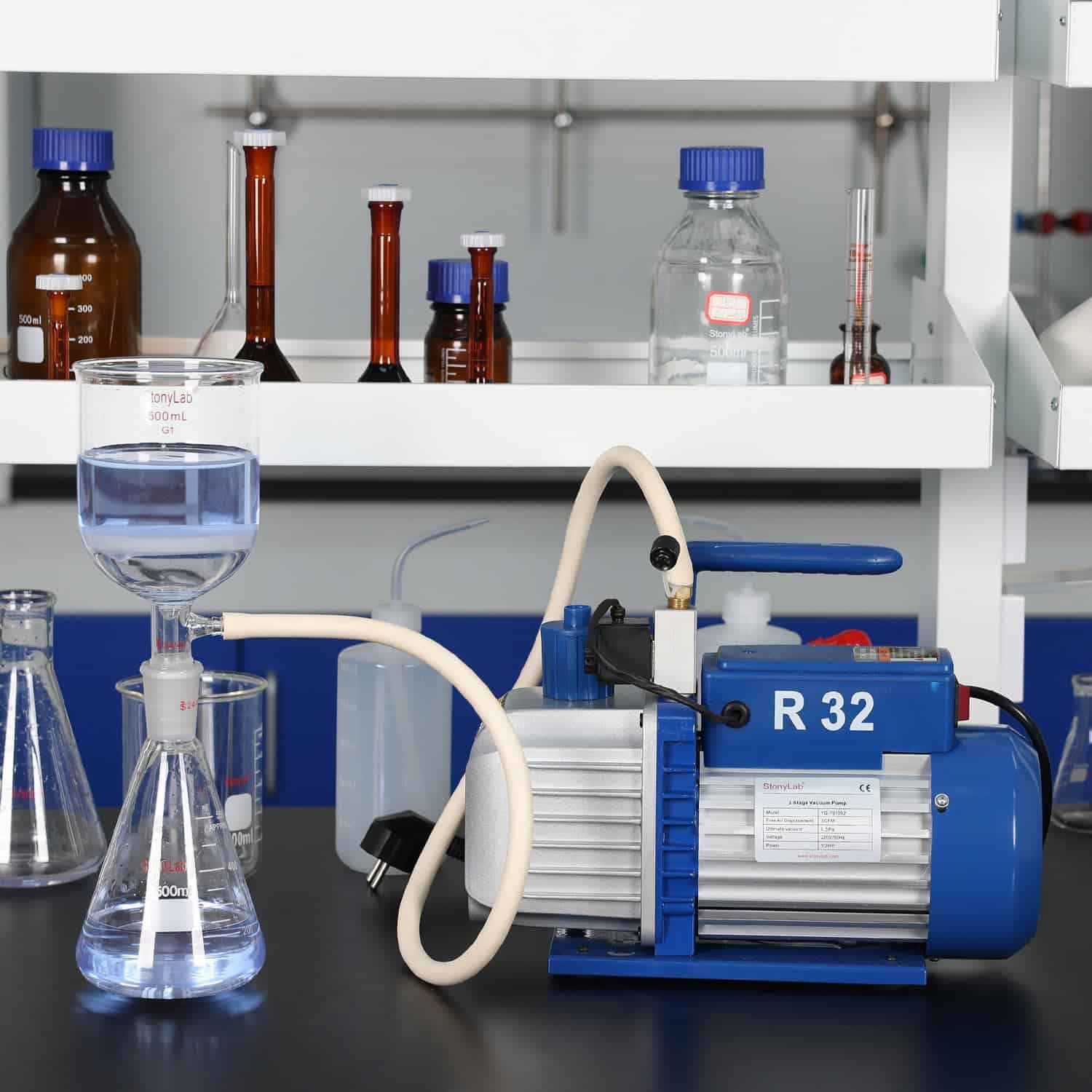 Bomba de Vacío de Paletas Giratorias de 2 Etapas Stonylab 5 - Imagen 9