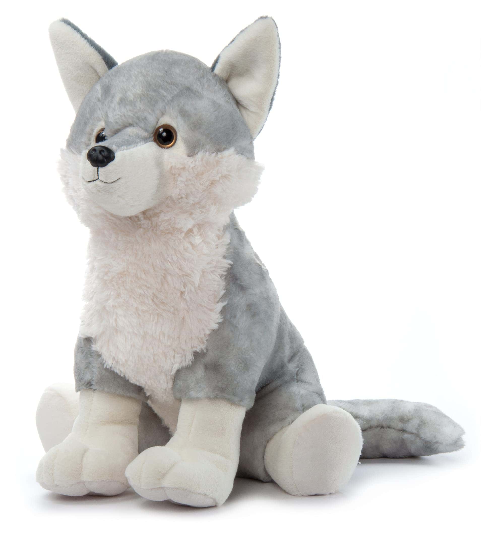 Peluche de lobo gris de The Petting Zoo, -Gris - Imagen 4