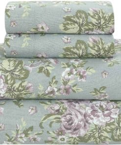 Juego de sábanas de franela 100% algodón -Blossom
