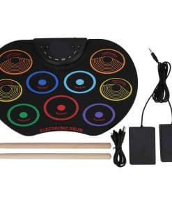Pad de Batería Electrónica, 9 Pads de Batería Coloridos,
