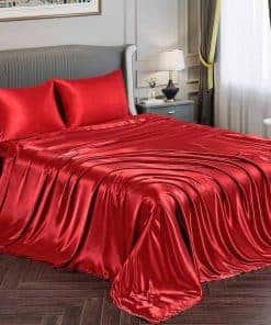 Juego de Sábanas de Seda Satinada OAYSA, Set de Sábanas