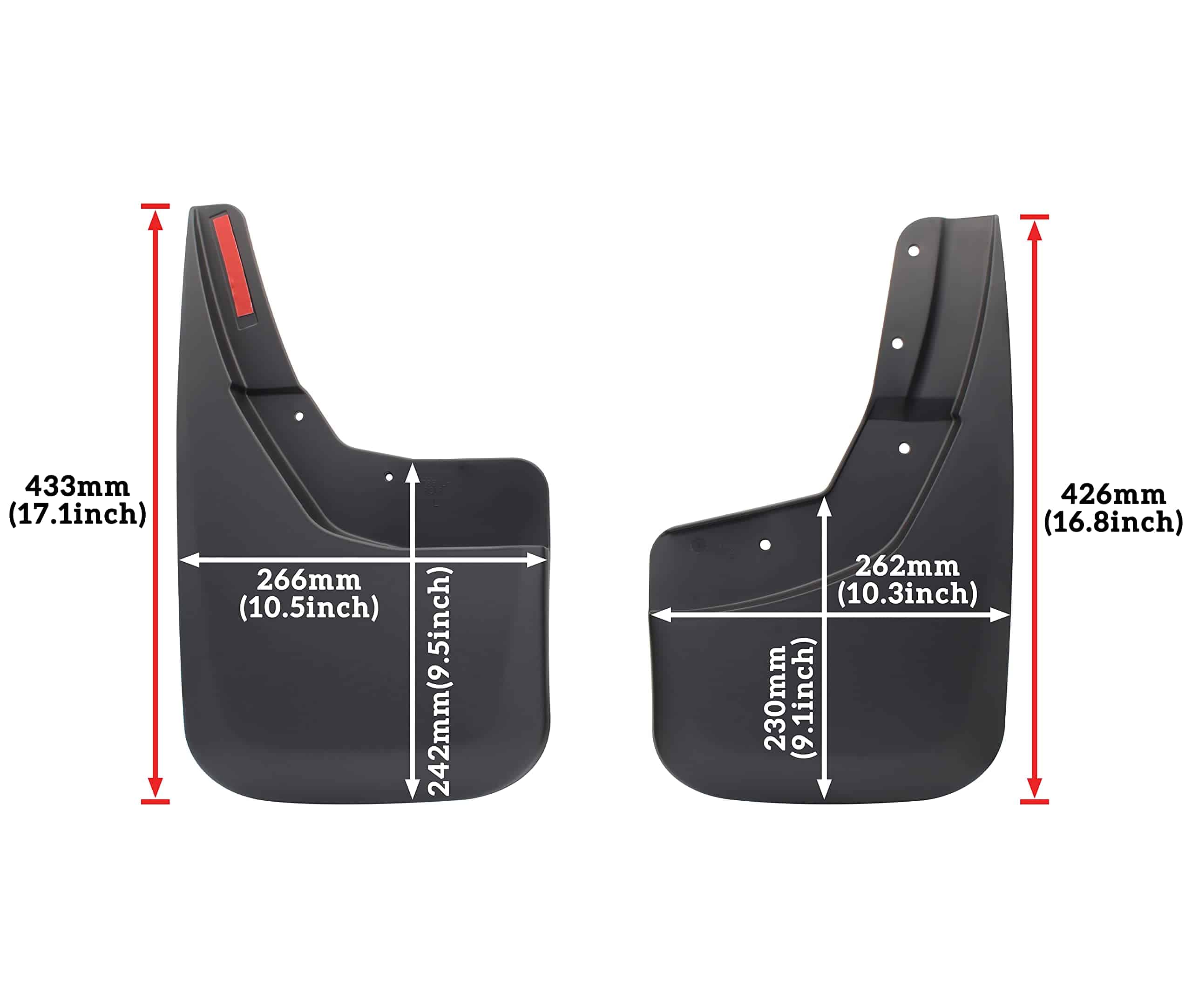 KEWISAUTO Juego de protectores contra salpicaduras de barro - Imagen 8